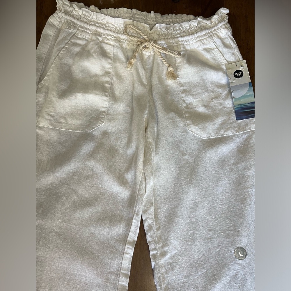 Roxy Oceanside Wide Leg Linen Pants